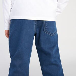 Jean jogger effet denim uni pour garçon  