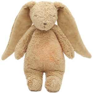 Veilleuse peluche Son & Lumière Lapin Nature Bio Cappuccino   
