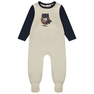 Dors-bien en velours avec print Batman Warner pour bébé garçon avec ouvertures différentes selon l'âge 