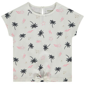 T-shirt manches courtes imprimé effet noué pour bébé fille 