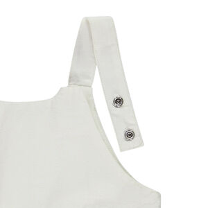 Salopette longue en toile avec détail argenté pour fille 