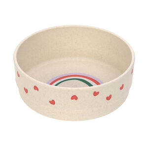 Bol cellulose Happy Rescals à motif cœurs et arc-en-ciel   
