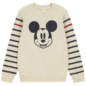 Pull tricot à manches rayées Mickey Disney pour garçon 
