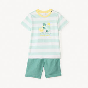Ensemble 2 pièces t-shirt manches courtes + short pour bébé garçon  