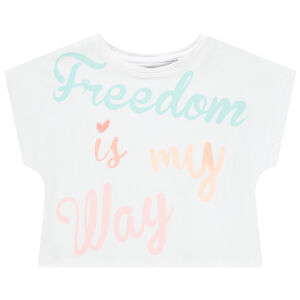 T-shirt oversize print message fille 