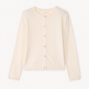 Gilet en tricot uni pour fille 