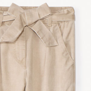 Pantalon cargo en twill avec ceinture fille 