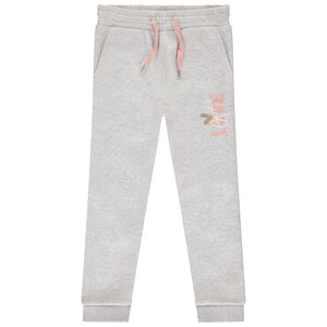 Pantalon de jogging uni avec print fantaisie fille 