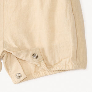Ensemble salopette short + chemise col Claudine pour bébé garçon 