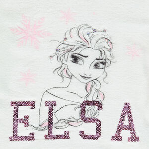 Pyjama en velours print Elsa Reine des neiges Disney pour enfant fille 