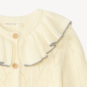 Gilet en tricot col volanté pour fille 