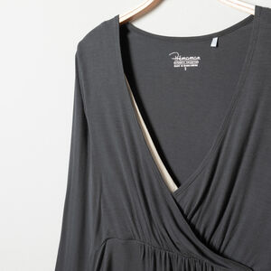 T-shirt manches longues de grossesse et d'allaitement gris 