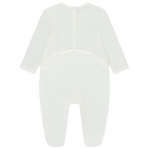Dors-bien uni avec broderie fantaisie pour bébé fille 