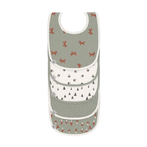Lot de 5 bavoirs Little Forest Renard 