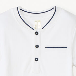 Polo manches courtes uni à col teddy pour bébé garçon 