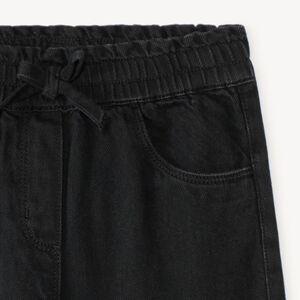 Jean droit et large uni pour fille 