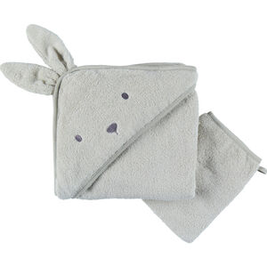 Cape de bain + gant de toilette en éponge 75x75 Verdi 