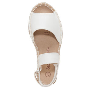 Nu-pieds esprit espadrilles avec lanière à scratch 