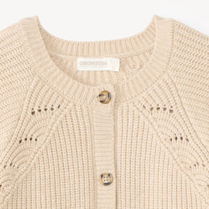 Gilet fille tricot fantaisie 
