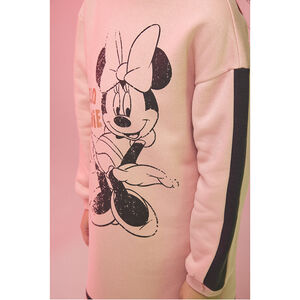 Robe manches longues en molleton print Minnie Disney pour fille 