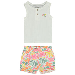 Ensemble 2 pièces avec short imprimé floral pour bébé fille 