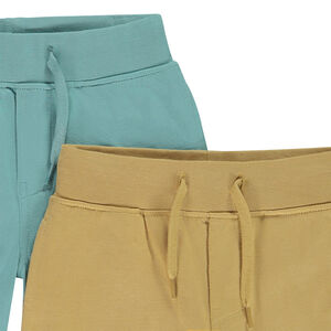 Lot de 2 bermudas unis pour garçon 