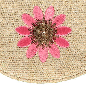 Sac bandoulière en paille avec broderie et sequins pour fille 