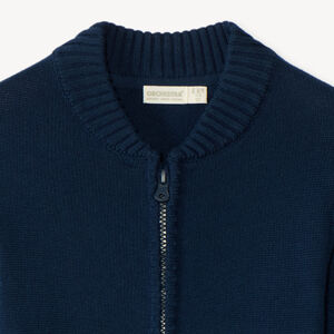 Gilet en tricot uni zippé pour garçon 
