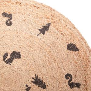 Tapis de chambre rond en jute Nos Petits Amis 100cm 