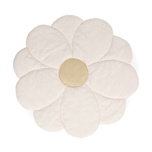 Tapis fleur Ø 110 cm écru 