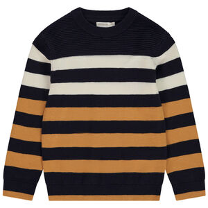 Pull en tricot fantaisie rayé pour garçon 
