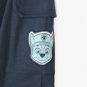 Short en maille style cargo badge Chase de la Pat'Patrouille pour garçon 