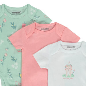 Lot de 7 bodies manches courtes fantaisie pour bébé fille 
