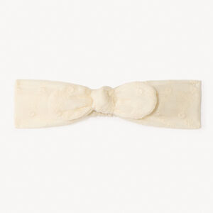 Bandeau en voile effet broderie pour bébé fille  