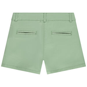 Short en twill uni effet pince fille 