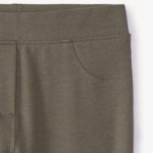 Jegging uni en maille molleton pour fille  