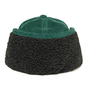Casquette garçon en velours côtelé doublée sherpa 