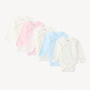 Lot de 5 bodies manches longues fantaisie pour bébé fille prématurée 