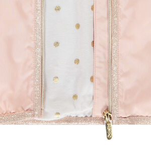 Coupe-vent uni à doublure imprimée pour fille 