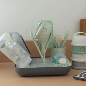 Égouttoir à biberons modulable Forêt misty/gris minéral 