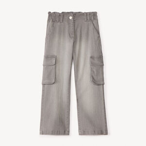 Jean large à poches cargo fille 