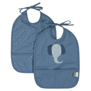 Lot de 2 bavoirs imperméable Mrs Elephant 