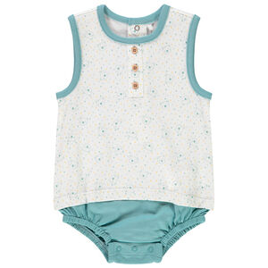 Combinaison courte bloomer effet 2en1 pour bébé garçon 