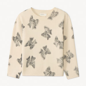 Sweat oversize en milano imprimé fantaisie pour fille 