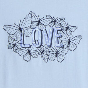 T-shirt manches longues fille print à sequins fantaisie 
