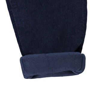 Pantalon uni en velours doublé et poches pour bébé garçon  