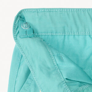 Bermuda uni en toile avec ceinture lacet garçon 