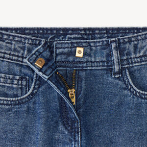 Jean large en denim bleu stone pour fille  