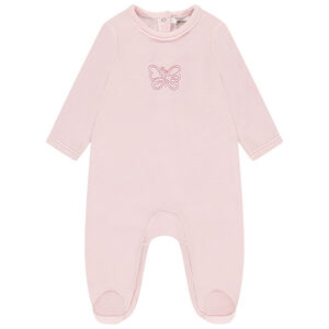 Dors-bien en velours avec motif brodé pour bébé fille 