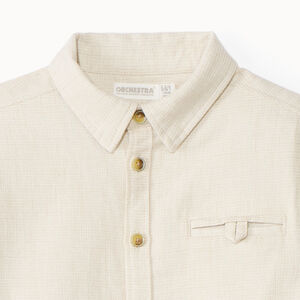 Chemise manches longues unie pour garçon 